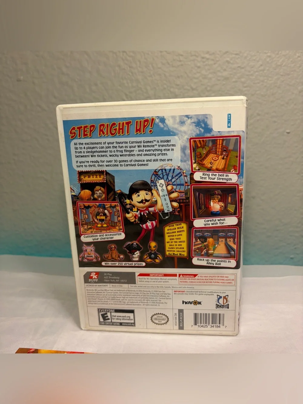 Carnival Games (Nintendo Wii, 2007) - CIB Complete In Box Tested & Works Game